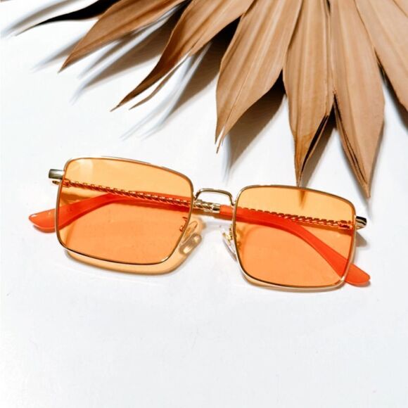Summer orange sunglasses E13 - Picture 3 of 5